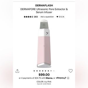 DERMAFLASH Dermapore pore extractor & serum infuser